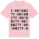 Pink Cotton t-shirt med Finnänget ordlek t-shirt