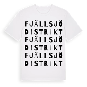 Fjällsjö distrikt ordlek t-shirt – ekologisk bomull t-shirt från Pinshirt
