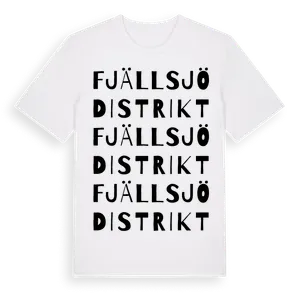 Fjällsjö Distrikt ordlek t-shirt – ekologisk bomull t-shirt från Pinshirt