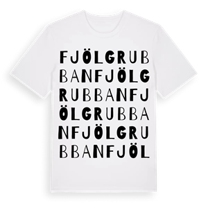 Fjölgrubban ordlek t-shirt – ekologisk bomull t-shirt från Pinshirt