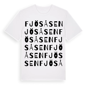 Fjösåsen ordlek t-shirt – ekologisk bomull t-shirt från Pinshirt