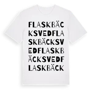Flaskbäcksved ordlek t-shirt – ekologisk bomull t-shirt från Pinshirt