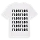 White t-shirt med Flon ordlek t-shirt