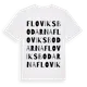 White t-shirt med Floviksbodarna ordlek t-shirt
