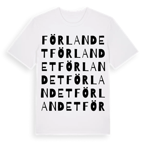 Förlandet ordlek t-shirt – ekologisk bomull t-shirt från Pinshirt