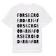 White t-shirt med Forsbergbodarna ordlek t-shirt
