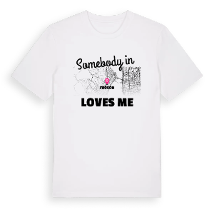 Någon i Frösön älskar mig t-shirt – ekologisk bomull t-shirt från Pinshirt