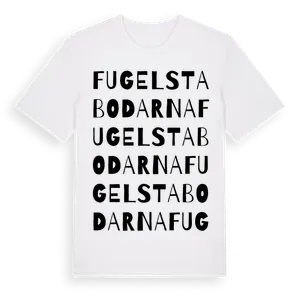 Fugelstabodarna ordlek t-shirt – ekologisk bomull t-shirt från Pinshirt