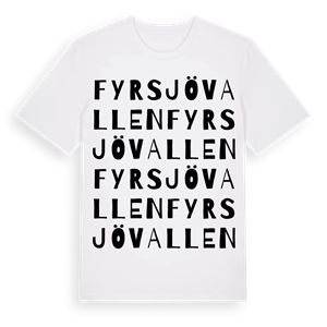 Fyrsjövallen ordlek t-shirt – ekologisk bomull t-shirt från Pinshirt