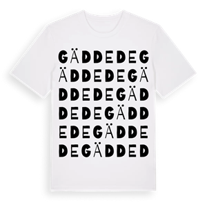 Gäddede ordlek t-shirt – ekologisk bomull t-shirt från Pinshirt