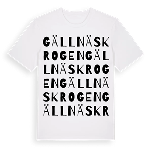 Gällnäskrogen ordlek t-shirt – ekologisk bomull t-shirt från Pinshirt