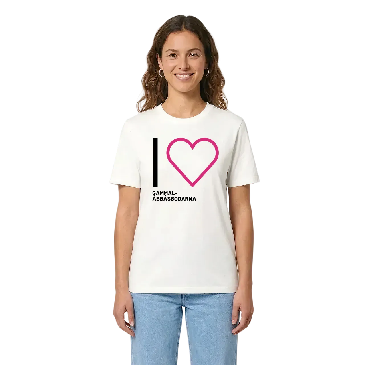 Jag älskar Gammal-Åbbåsbodarna t-shirt stort tryck i miljö