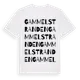 White t-shirt med Gammelstranden ordlek t-shirt