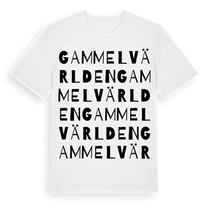 Gammelvärlden ordlek t-shirt – ekologisk bomull t-shirt från Pinshirt