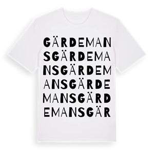 Gärdemans ordlek t-shirt – ekologisk bomull t-shirt från Pinshirt