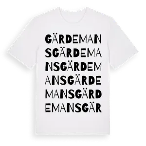 Gärdemans ordlek t-shirt – ekologisk bomull t-shirt från Pinshirt