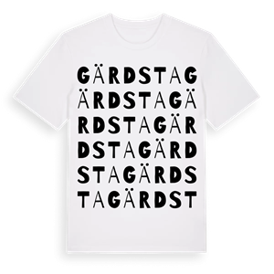Gärdsta ordlek t-shirt – ekologisk bomull t-shirt från Pinshirt