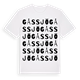 White t-shirt med Gåssjö ordlek t-shirt