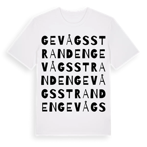 Gevågsstranden ordlek t-shirt – ekologisk bomull t-shirt från Pinshirt
