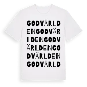 Godvärlden ordlek t-shirt – ekologisk bomull t-shirt från Pinshirt