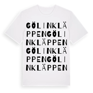 Gölinkläppen ordlek t-shirt – ekologisk bomull t-shirt från Pinshirt
