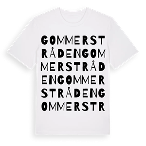 Gommerstråden ordlek t-shirt – ekologisk bomull t-shirt från Pinshirt