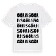 White t-shirt med Görns ordlek t-shirt