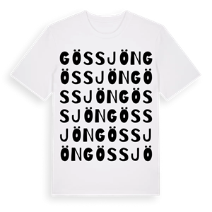 Gössjön ordlek t-shirt – ekologisk bomull t-shirt från Pinshirt