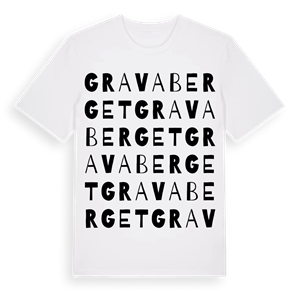 Gravaberget ordlek t-shirt – ekologisk bomull t-shirt från Pinshirt