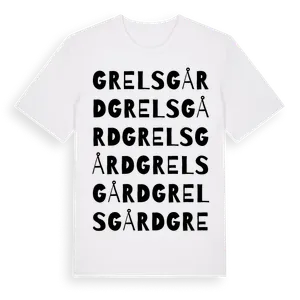 Grelsgård ordlek t-shirt – ekologisk bomull t-shirt från Pinshirt