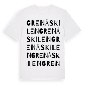 Grenåskilen ordlek t-shirt – ekologisk bomull t-shirt från Pinshirt