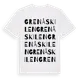 White t-shirt med Grenåskilen ordlek t-shirt