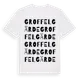 White t-shirt med Groffelgärde ordlek t-shirt