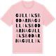 Pink Cotton t-shirt med Gulliksbodarna ordlek t-shirt