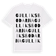 White t-shirt med Gulliksbodarna ordlek t-shirt