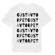 White t-shirt med Gustavtorpet ordlek t-shirt