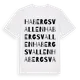 White t-shirt med Habergsvallen ordlek t-shirt