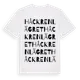 White t-shirt med Håckrenlägret ordlek t-shirt