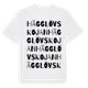 White t-shirt med Hägglövskojan ordlek t-shirt