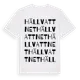 White t-shirt med Hällvattnet ordlek t-shirt