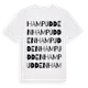 White t-shirt med Hampudden ordlek t-shirt