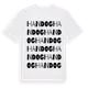 White t-shirt med Handog ordlek t-shirt