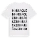White t-shirt med Harbäcken ordlek t-shirt