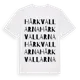 White t-shirt med Hårkvallarna ordlek t-shirt