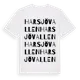 White t-shirt med Harsjövallen ordlek t-shirt
