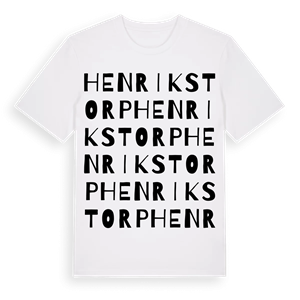 Henrikstorp ordlek t-shirt – ekologisk bomull t-shirt från Pinshirt