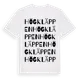 White t-shirt med Högkläppen ordlek t-shirt