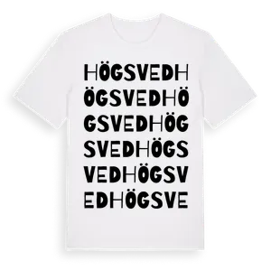 Högsved ordlek t-shirt – ekologisk bomull t-shirt från Pinshirt