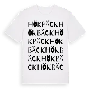 Hökbäck ordlek t-shirt – ekologisk bomull t-shirt från Pinshirt