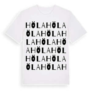 Höla ordlek t-shirt – ekologisk bomull t-shirt från Pinshirt